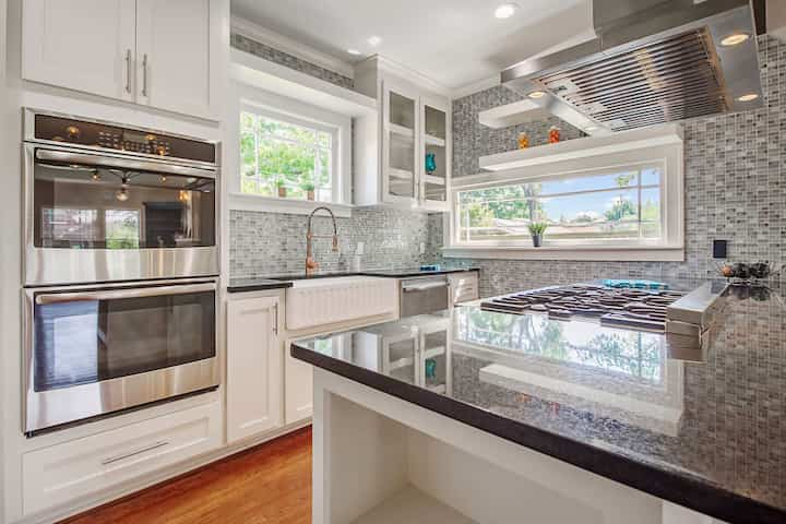 A beautiful kitchen remodel is finished in a {city} home.